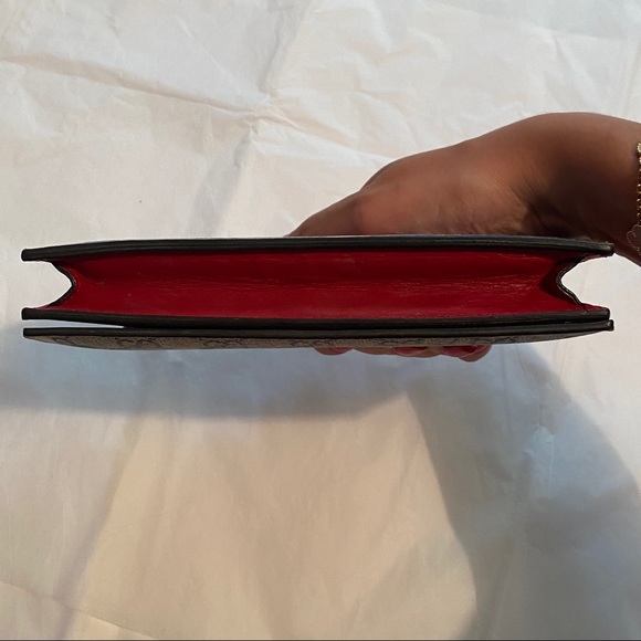 Gucci Chain Wallet Blooms Print GG Coated Canvas - Picture 5 of 14